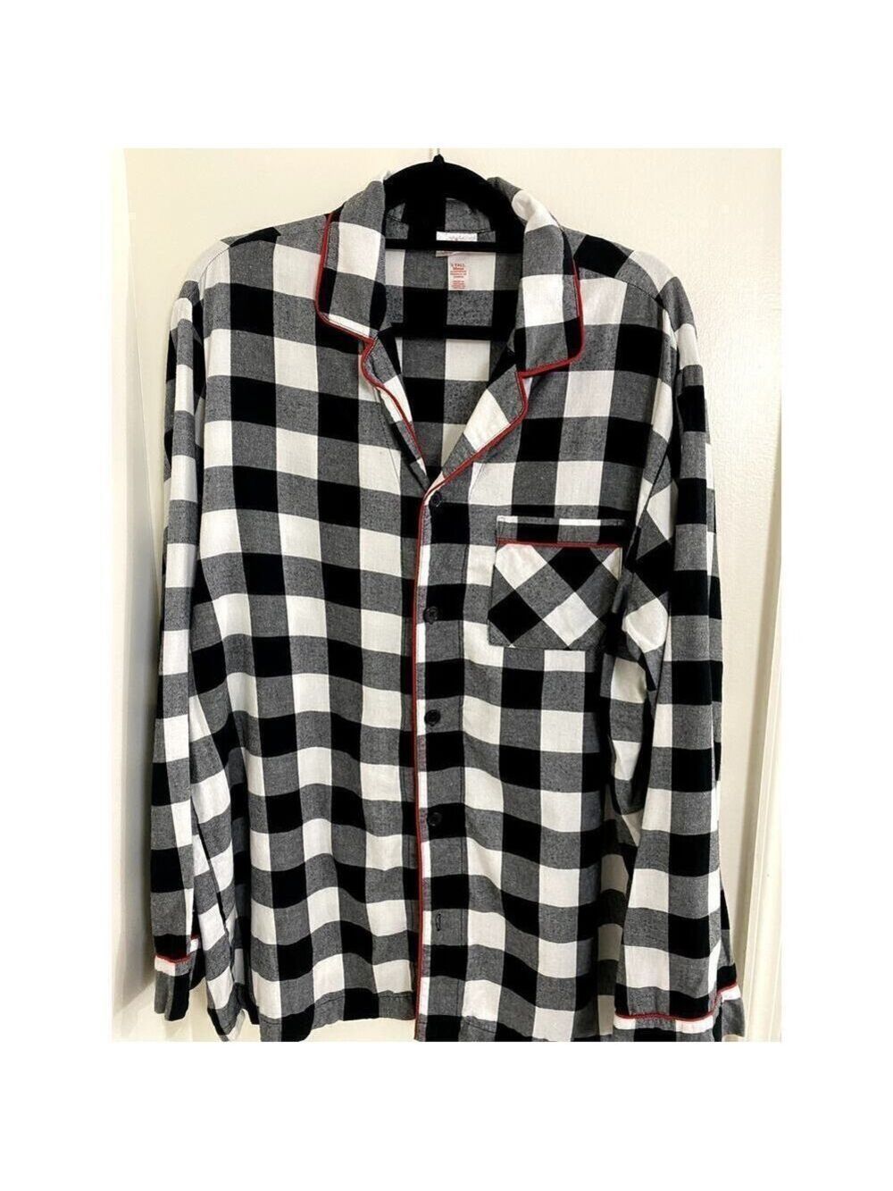 Wondershop Mens Buffalo Check Pajama Top - Size Lg Tall